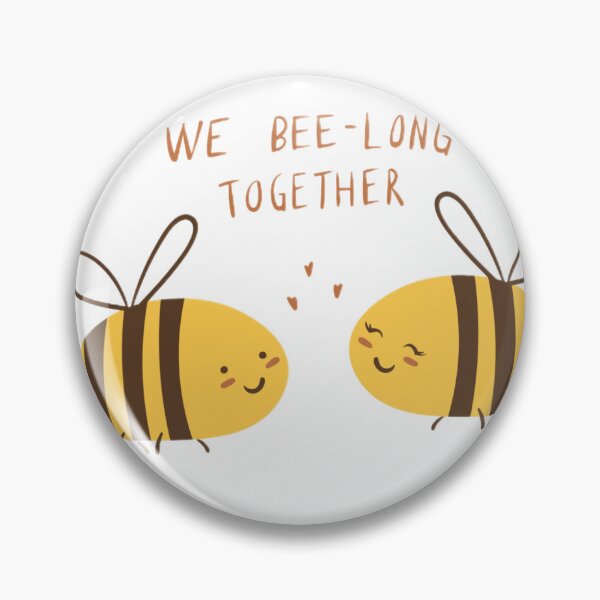 Item preview, We Bee Long Together Cute Bee Couple Funny Love Pun Valentine Gift Design designed and sold by PixelVibe Art.