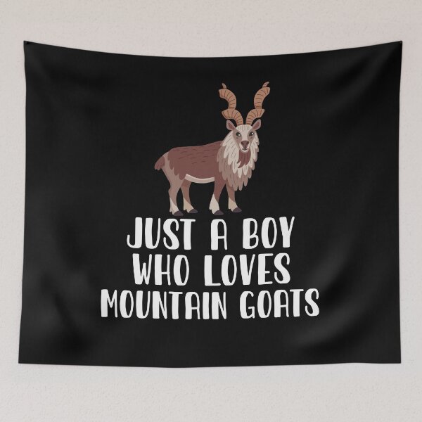 Item preview, Just A Boy Who Loves mountain goats designed and sold by CosmoKitsch.