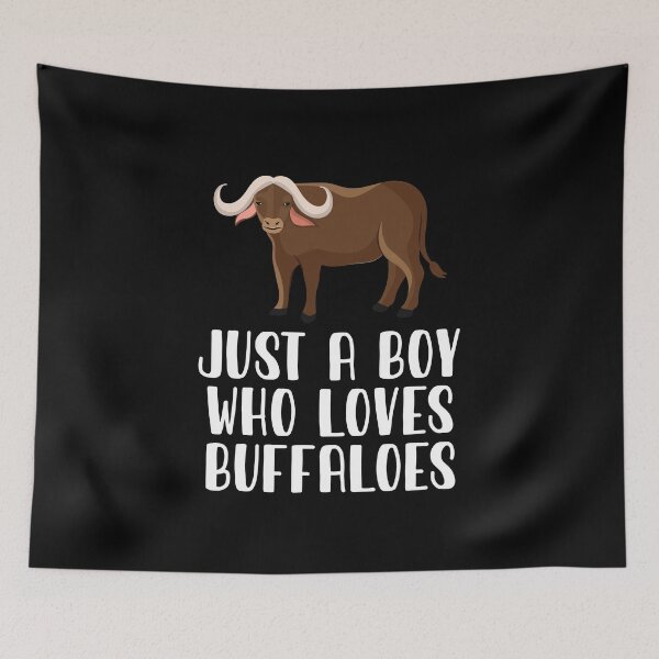 Item preview, Just A Boy Who Loves Buffaloes  designed and sold by CosmoKitsch.
