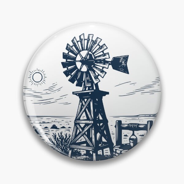Item preview, Windmill Desert Vintage Shirt, Rustic Farm Windmill Landscape, Western Engraving Art, Slow Living Aesthetic designed and sold by TeeVerse27.