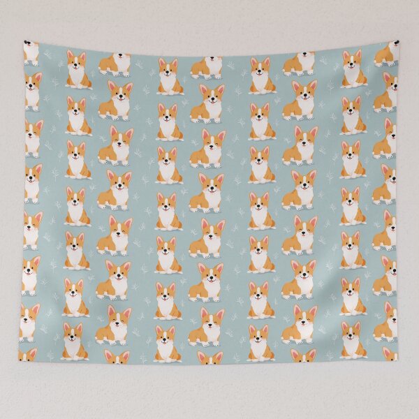 Item preview, Cute Corgi Dog Puppy Pattern Pet Lover Design designed and sold by NicolasGlowArt.