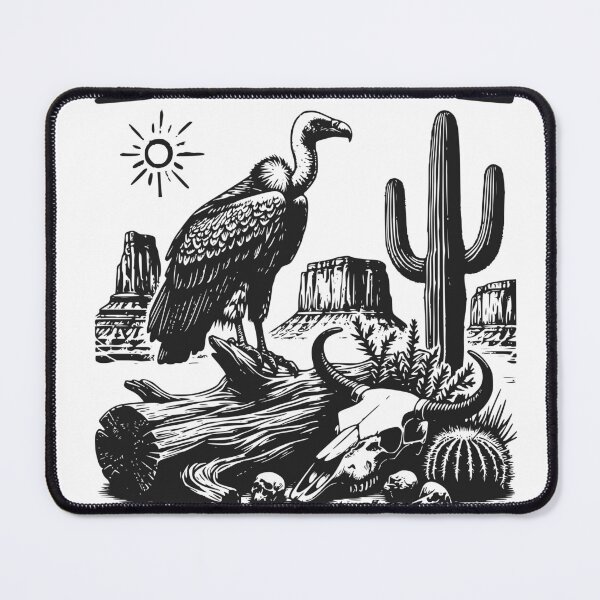 Item preview, Vulture Desert Vintage Shirt, Skull Cactus Western Landscape, Dark Nature Engraving Art, Gothic Desert Aesthetic designed and sold by TeeVerse27.