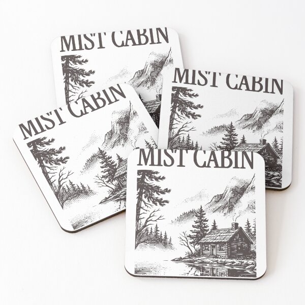 Item preview, Mist Cabin Sticker, Cabin in the Woods Sticker, Foggy Forest Cabin Sticker, Rustic Cabin Vinyl Sticker, Cottagecore Nature Decal designed and sold by TeeVerse27.