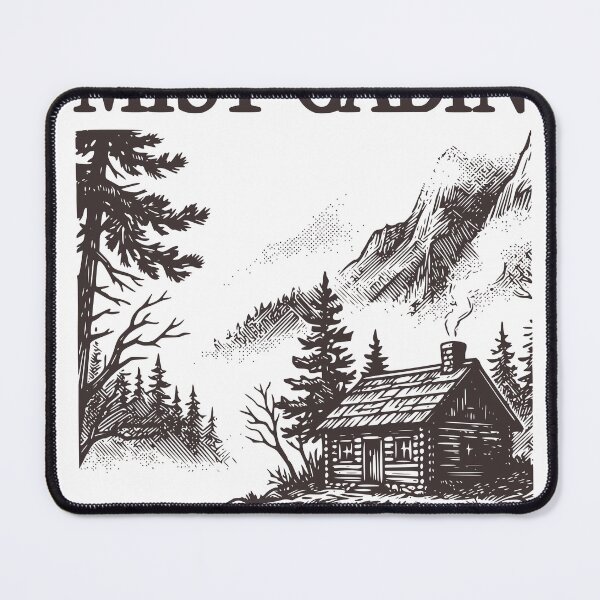 Item preview, Mist Cabin Sticker, Cabin in the Woods Sticker, Foggy Forest Cabin Sticker, Rustic Cabin Vinyl Sticker, Cottagecore Nature Decal designed and sold by TeeVerse27.