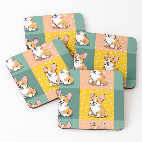 Item preview, Cute Corgi Dog Puppy Pattern Cartoon Design designed and sold by NicolasGlowArt.
