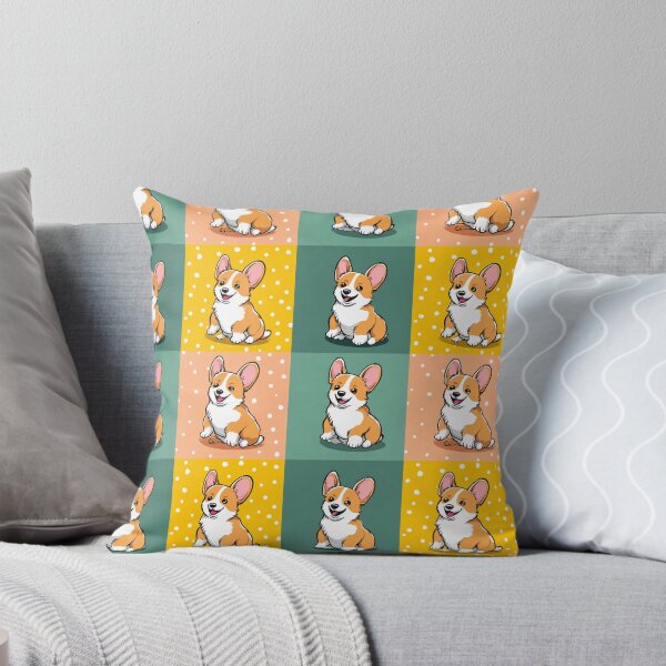 Item preview, Cute Corgi Dog Puppy Pattern Cartoon Design designed and sold by NicolasGlowArt.