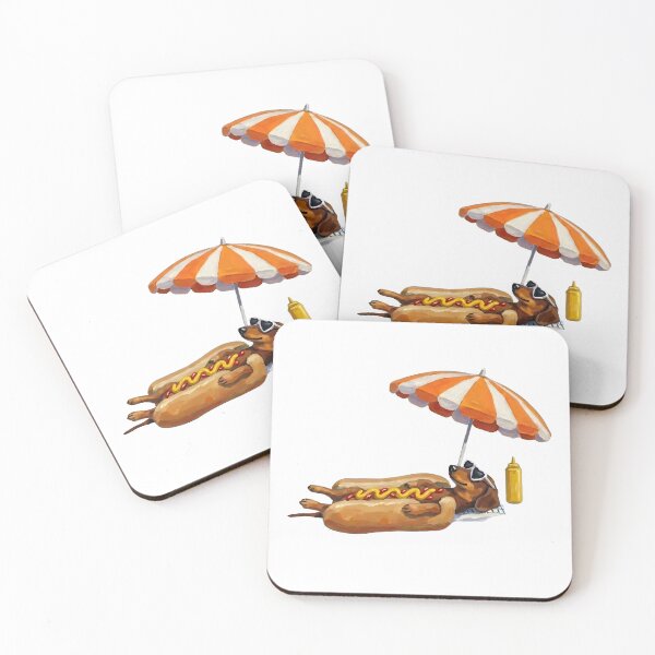 Item preview, Hot Dog On Beach Dachshund Summer Wiener Dog Funny Pun designed and sold by VGAfanatic.