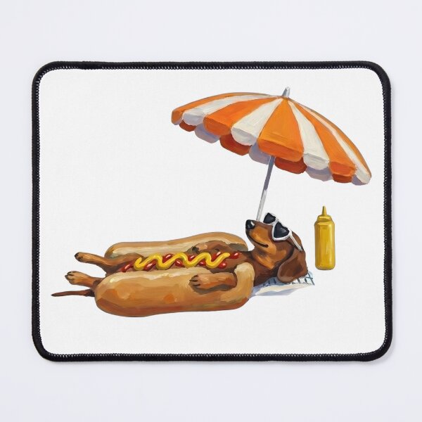 Item preview, Hot Dog On Beach Dachshund Summer Wiener Dog Funny Pun designed and sold by VGAfanatic.