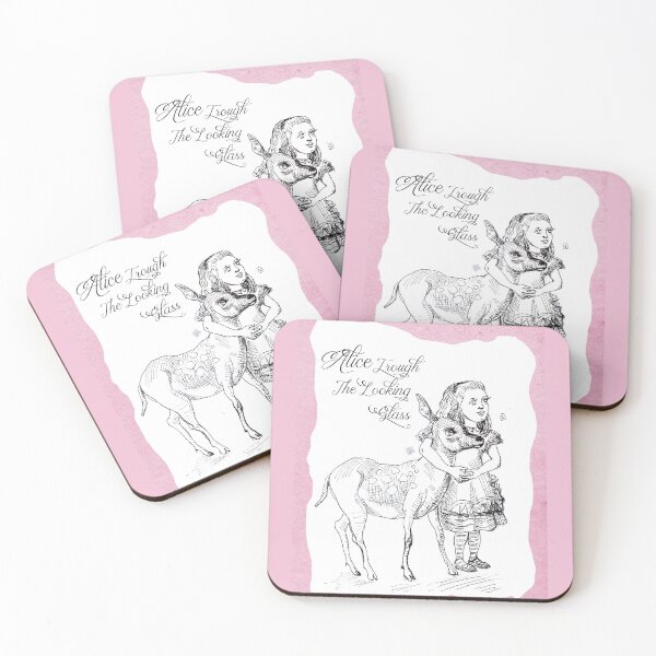 Item preview, Alice Through the Looking-Glass - Alice and the Fawn (ink drawing by ACCI) designed and sold by VanyssaGraphics.