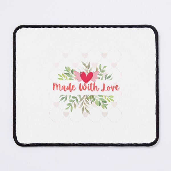 Item preview, Made With Love Floral Aesthetic Cute Heart Handmade Gift Design designed and sold by PixelVibe Art.