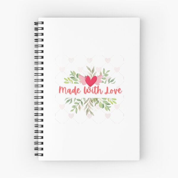 Item preview, Made With Love Floral Aesthetic Cute Heart Handmade Gift Design designed and sold by PixelVibe Art.