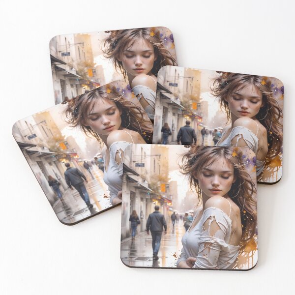 Item preview, Golden Hour Muse: Ethereal Sun-Drenched Portrait designed and sold by Serene Strokes Art.