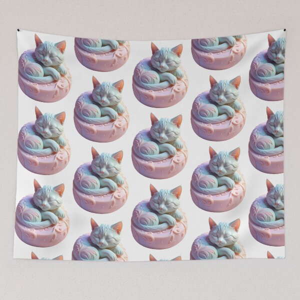 Item preview, Sleeping Cat in Teacup designed and sold by BetweenForms.