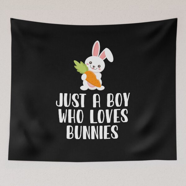 Item preview, Just A Boy Who Loves Bunnies  designed and sold by CosmoKitsch.