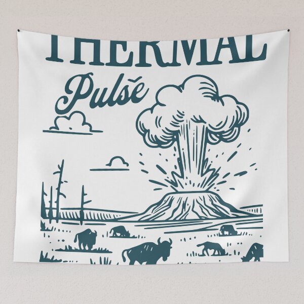 Item preview, Thermal Pulse Volcano Shirt, Vintage Eruption Graphic Tee, Geothermal Landscape T-Shirt, Retro Nature Science Aesthetic Shirt designed and sold by TeeVerse27.