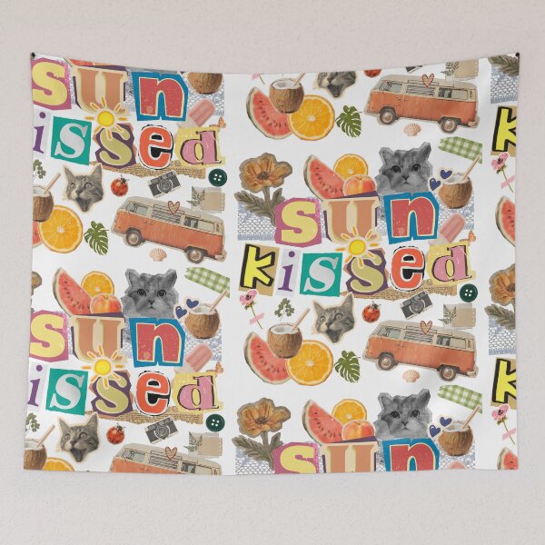Item preview, Sun-Kissed Aesthetic Collage – Retro Summer Vibes designed and sold by ArtfullyJua.