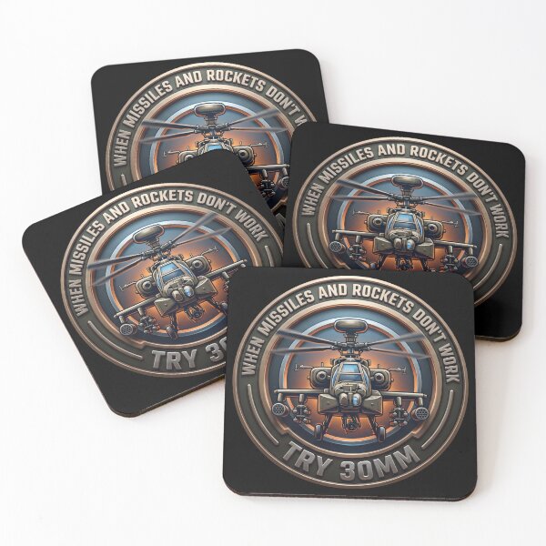 Item preview, AH-64 Apache Attack Helicopter 30mm Cannon Tactical Humor designed and sold by ArtDreams92.