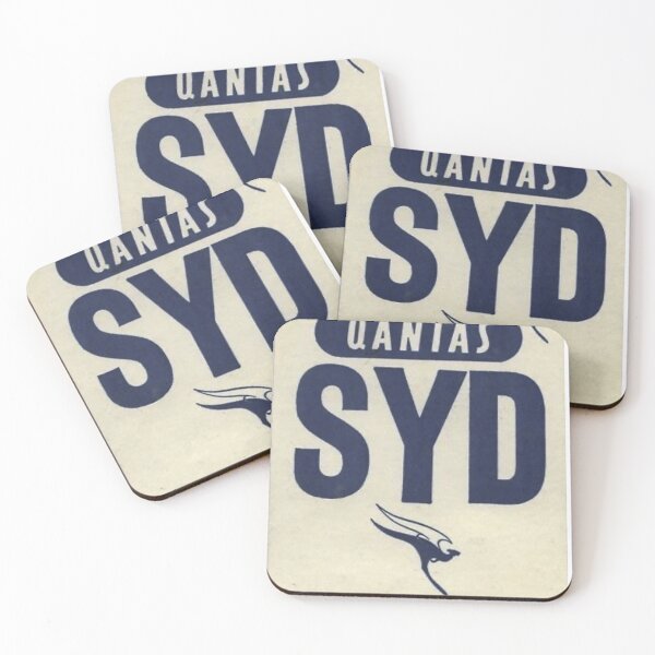 Item preview, Vintage Australian Airline Luggage Tag – Retro Travel Design designed and sold by PIXEL POP DESIGNS - Beyond the Norm!.