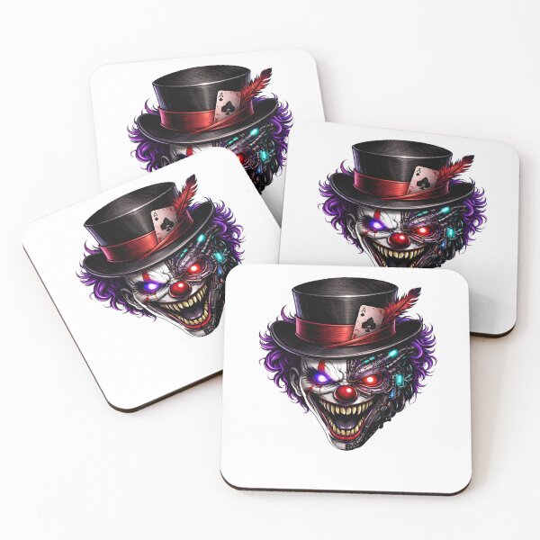 Item preview, Cyberpunk Glitch Clown – Top Hat Purple Hair Neon Design designed and sold by unglaublichGut.