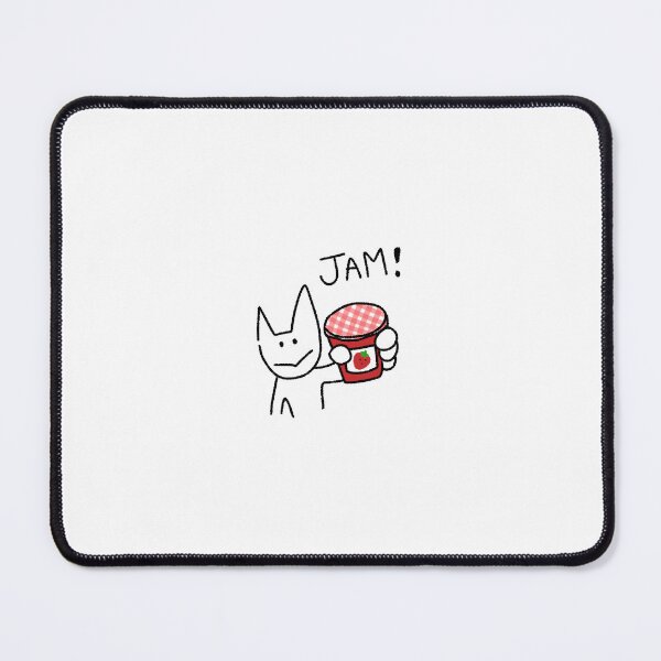 Item preview, Jam Cat Sticker | Cute Kawaii Cat with Strawberry Jam | Funny Food Cat Meme Sticker designed and sold by lazydayz16.