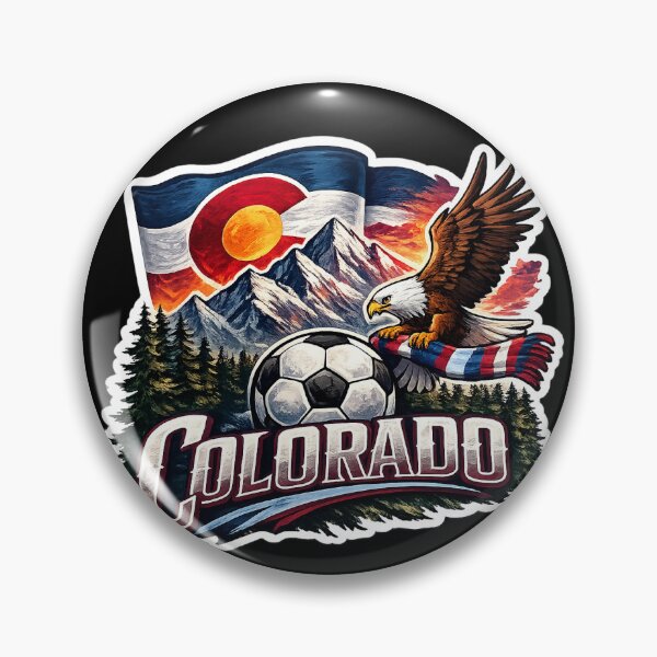 Item preview, Colorado Soccer Design Mountain Skyline Colorado Flag Football Fan Shirt Colorado Sports Gift USA Soccer Graphic Tee designed and sold by GarnerSupplyCo.