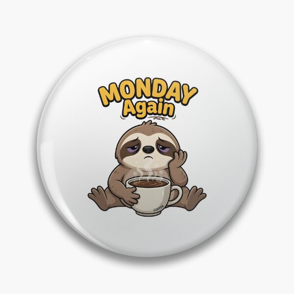 Item preview, Monday Again Lazy Sloth Coffee designed and sold by TshirtsOnline-.