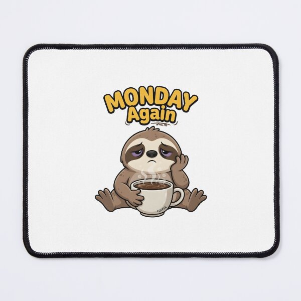Item preview, Monday Again Lazy Sloth Coffee designed and sold by TshirtsOnline-.