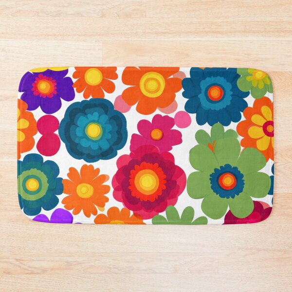 Item preview, Retro 1960's - 1970's Hippie Psychedelic Colorful Flowers Design designed and sold by DEC02.