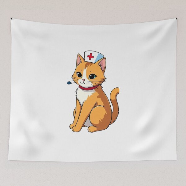 Item preview, Cute Nurse Cat Cartoon Sticker Gift For Nurses designed and sold by Hafcishop.
