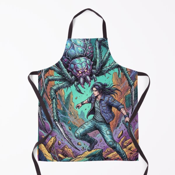 Item preview, A young man confronts a giant spider. designed and sold by PP&RAINBOW SHOP.