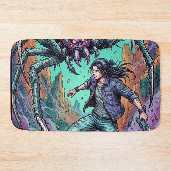 Item preview, A young man confronts a giant spider. designed and sold by PP&RAINBOW SHOP.
