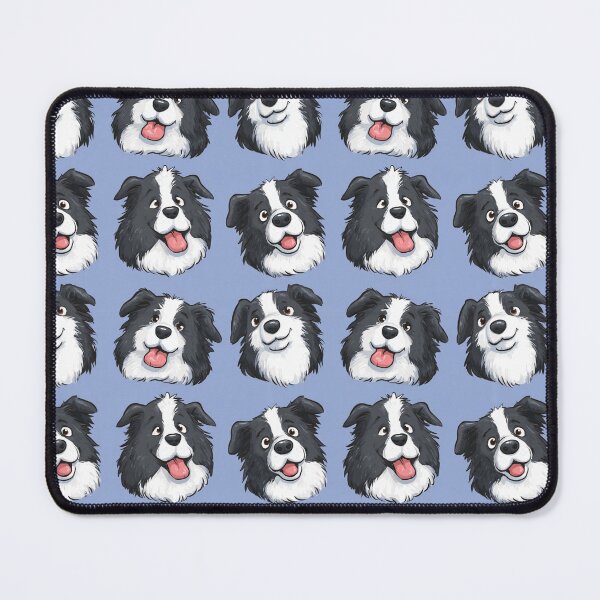Item preview, Cute Border Collie Dog Faces Cartoon designed and sold by NicolasGlowArt.