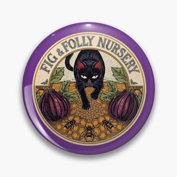 Item preview, Fig & Folly Nursery: Black Cat, Figs, and Bees Vintage Label designed and sold by The-HistoryGirl.