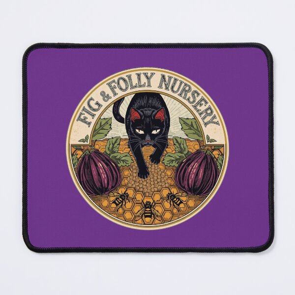 Item preview, Fig & Folly Nursery: Black Cat, Figs, and Bees Vintage Label designed and sold by The-HistoryGirl.
