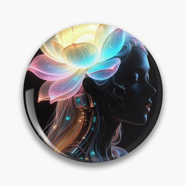 Item preview, The Neon Lotus: Biocyber Ascension Bloom designed and sold by Insomnia Art Designs.