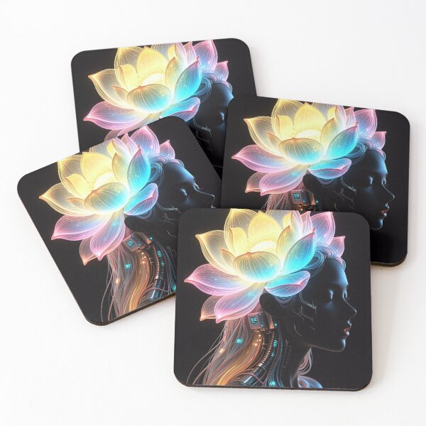 Item preview, The Neon Lotus: Biocyber Ascension Bloom designed and sold by Insomnia Art Designs.