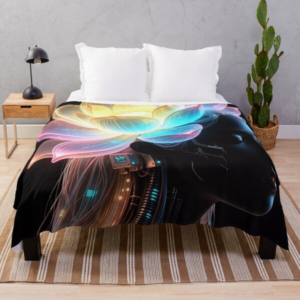Item preview, The Neon Lotus: Biocyber Ascension Bloom designed and sold by Insomnia Art Designs.