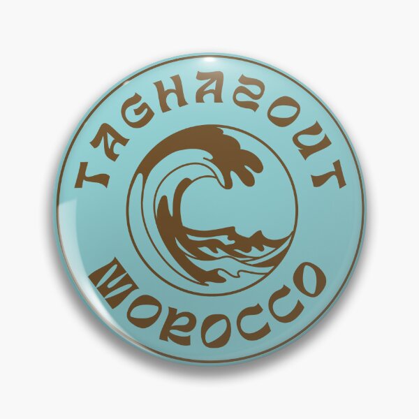 Item preview, TAGHAZOUT — Morocco Surf Sticker (Blue & Brown) (The Surf Spots Collection) designed and sold by Hob's Sticker Shop.