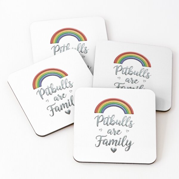 Item preview,    Pitbulls are Family Script with Rainbow designed and sold by My Pitbull Place.