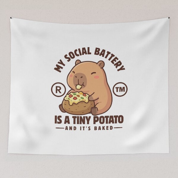 Item preview, My social battery is a tiny potato and it's baked designed and sold by Peerless-Prime.