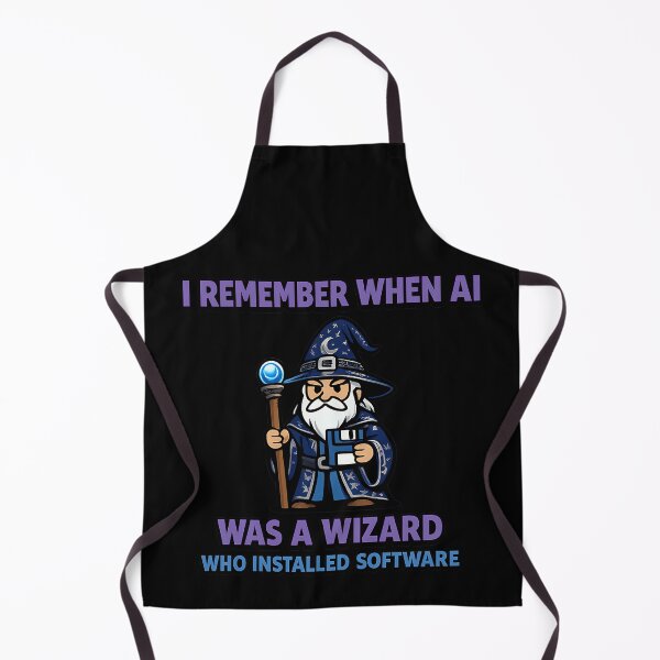 Item preview, I Remember When AI Was A Wizard Installing Software Funny Design Variant designed and sold by TeeTimeTreasure.