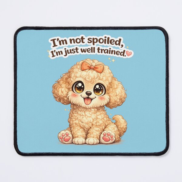 Item preview, Funny Cute Miniature Poodle Big Eyes Kawaii Puppy with Quote designed and sold by StickyDelights.