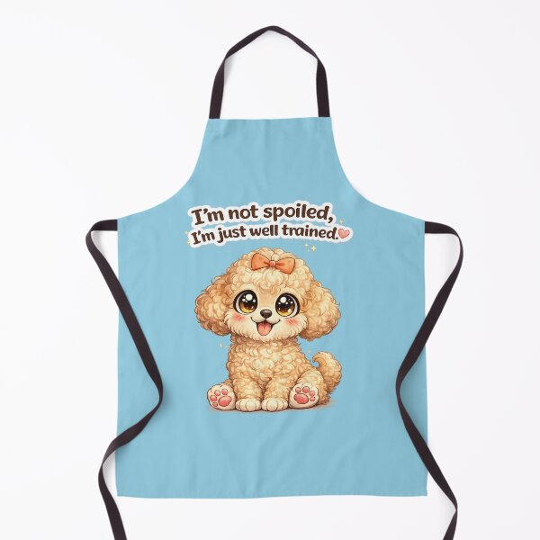 Item preview, Funny Cute Miniature Poodle Big Eyes Kawaii Puppy with Quote designed and sold by Nusha Creations.