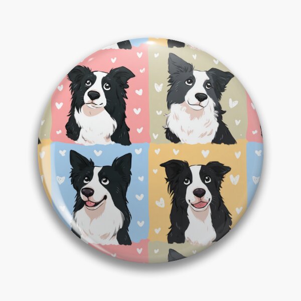 Item preview, Cute Border Collie Dog Lover Hearts Pattern designed and sold by NicolasGlowArt.