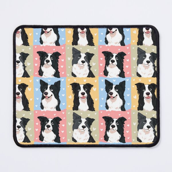 Item preview, Cute Border Collie Dog Lover Hearts Pattern designed and sold by NicolasGlowArt.