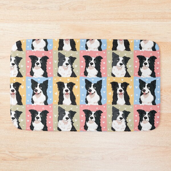 Aperçu de l'œuvre Motif cœurs pour amoureux des Border Collies mignons créée et vendue par NicolasGlowArt.
