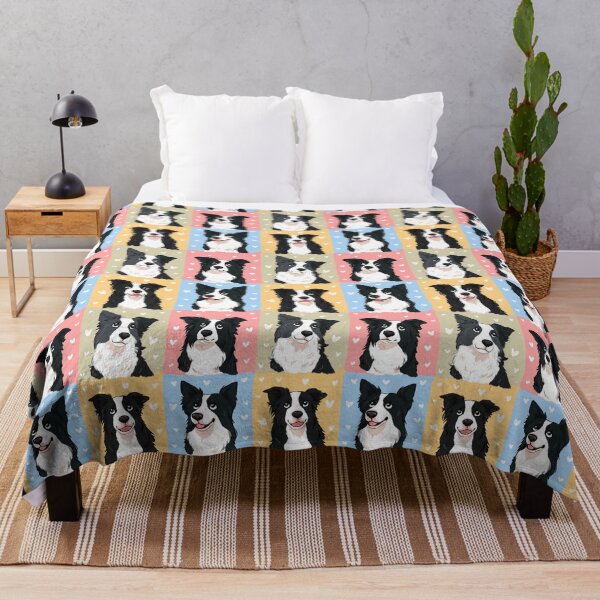 Item preview, Cute Border Collie Dog Lover Hearts Pattern designed and sold by NicolasGlowArt.