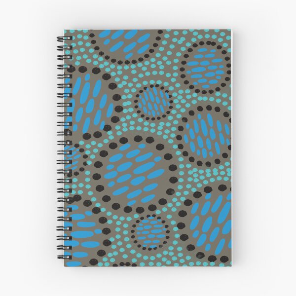 Item preview, Bold shweshwe inspired blooms blue and turquoise designed and sold by phatlizzardart.