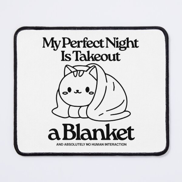 Item preview, My perfect night is takeout a blanket designed and sold by Peerless-Prime.