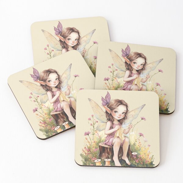Item preview, Sewing seamstress embroidery cute girl fairy woodland elf designed and sold by BigMRanch.